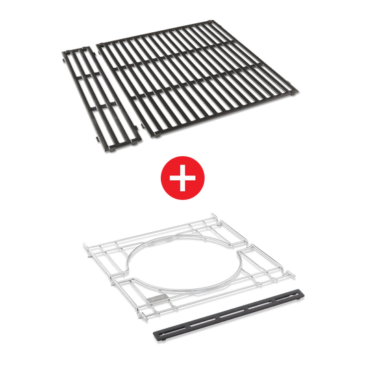 WEBER CRAFTED Porcelain-Enameled Cast-Iron Cooking Grates & Frame Kit – SPIRIT 200 series