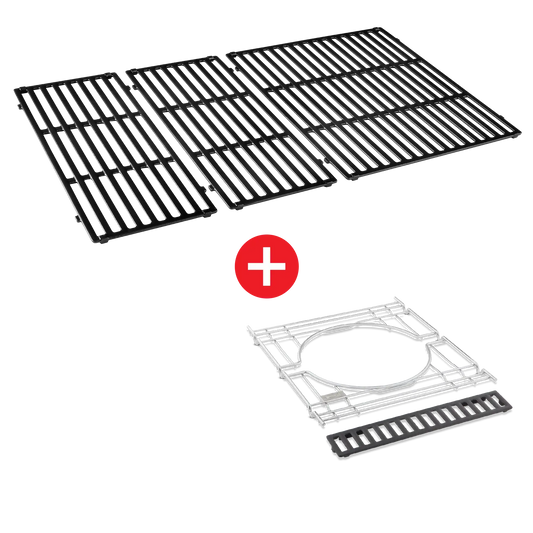 WEBER CRAFTED Porcelain-Enameled Cast-Iron Cooking Grates & Frame Kit - GENESIS 400 series
