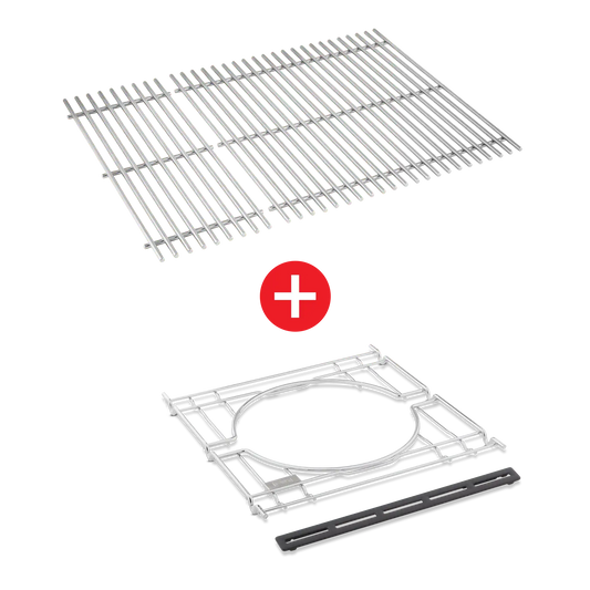 WEBER CRAFTED Stainless Steel Cooking Grates & Frame Kit – SPIRIT 300 series, SEARWOOD 600, & SMOKEFIRE EX4