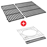 WEBER CRAFTED Porcelain-Enameled Cast-Iron Cooking Grates & Frame Kit - GENESIS 300 series