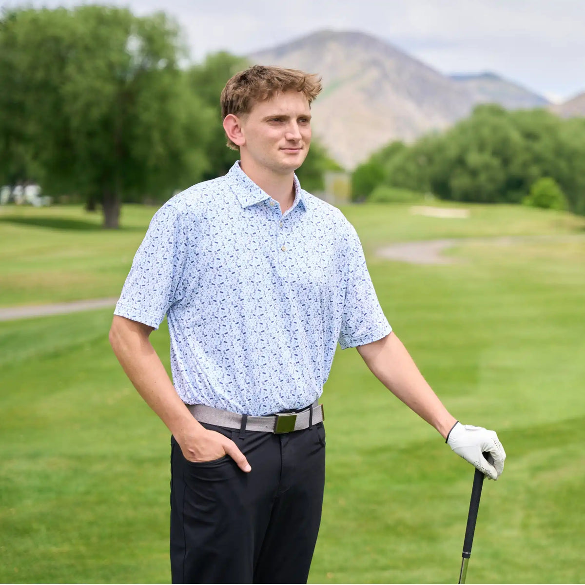 Weber x Peter Millar Polo - Blue