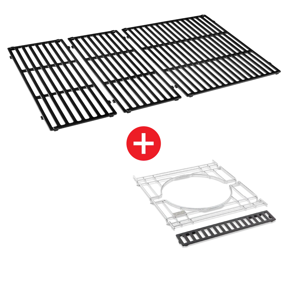 WEBER CRAFTED Porcelain-Enameled Cast-Iron Cooking Grates & Frame Kit - GENESIS 400 series