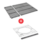 WEBER CRAFTED Porcelain-Enameled Cast-Iron Cooking Grates & Frame Kit – SPIRIT 300 series, SEARWOOD 600, & SMOKEFIRE EX4