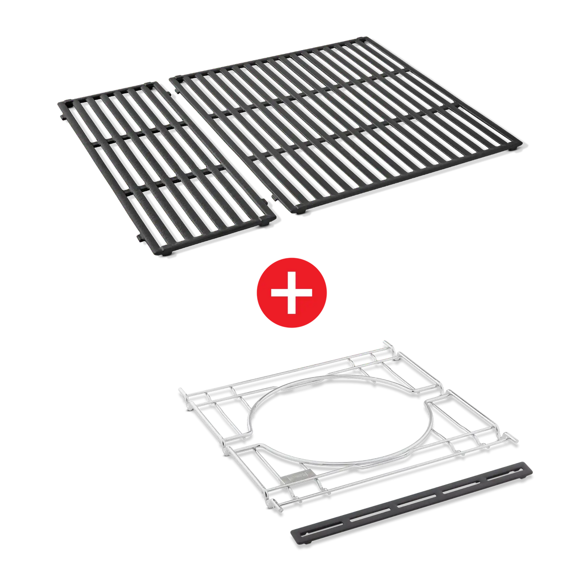 WEBER CRAFTED Porcelain-Enameled Cast-Iron Cooking Grates & Frame Kit – SPIRIT 300 series, SEARWOOD 600, & SMOKEFIRE EX4